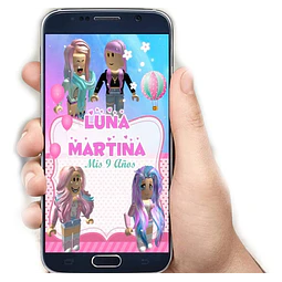 Video Invitación Digital Animada Roblox Niña Whats App 