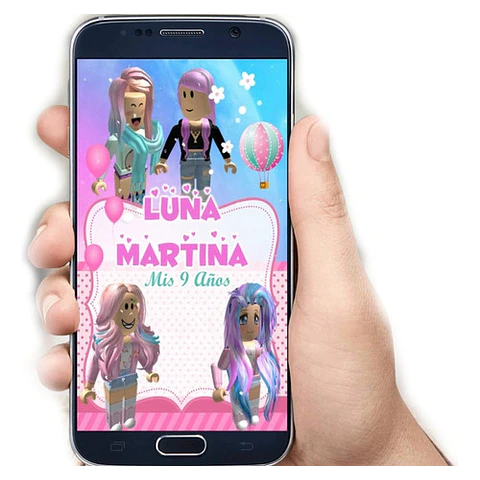 Video Invitación Digital Animada Roblox Niña Whats App 
