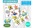 Kit Imprimible Letras 3d Editables Bob Esponja +  