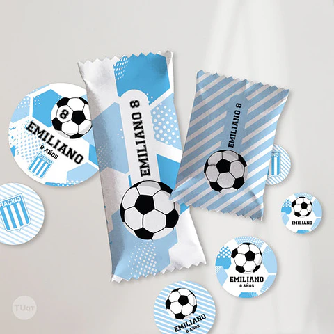 Kit Imprimible Futbol Racing La Academia Tukit
