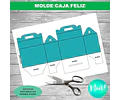 Kit Imprimible Molde Cajita Feliz Editable + Papel Digital