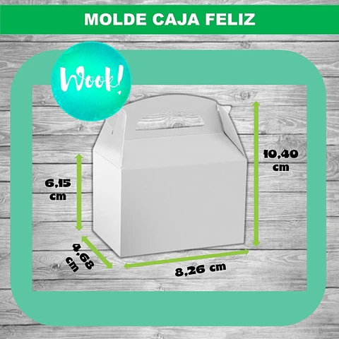 Kit Imprimible Molde Cajita Feliz Editable + Papel Digital