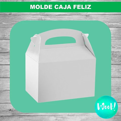 Kit Imprimible Molde Cajita Feliz Editable + Papel Digital