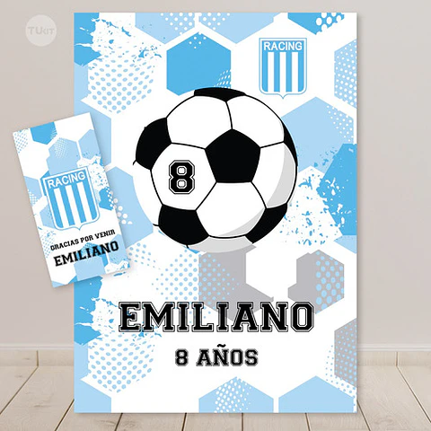 Kit Imprimible Futbol Racing La Academia Tukit