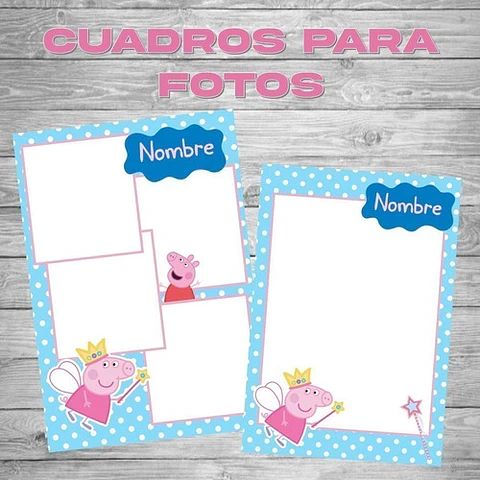 Kit Cumpleaños Peppa Pig Hada Imprimible + Pintar