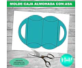 Kit Imprimible Molde Caja Almohada Con Asa Editable + Papel