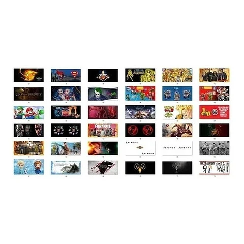 200 Plantillas Sublimación Tazones Pelis Series Anime Y Más-