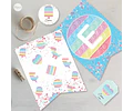 Kit Imprimible Juego Trama De Colores Cumpleaños Tukit