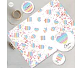 Kit Imprimible Juego Trama De Colores Cumpleaños Tukit