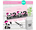 Caja Grande Milk Box Imprimible Osita Panda