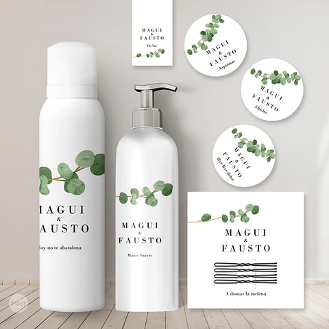Kit Imprimible Baño Sos Canasta Emergencia Eucalipto Tukit