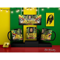 Kit Diseños Plantillas P/ Tazas Bob Marley Sublimación 