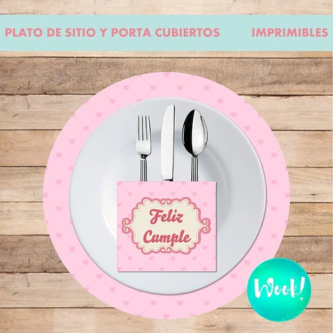 Kit Imprimible X 6 Plato De Sitios Feliz Cumple