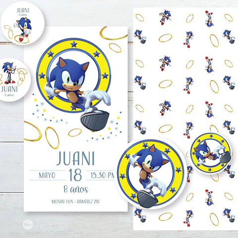 Kit Imprimible Sonic Tukit