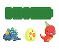 Kit Imprimible Dinosaurio Bebé Letras 3d Editable +  