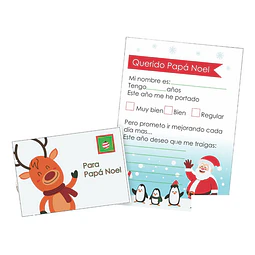 Kit Imprimible Navidad Cartas A Papá Noel Con Sobres