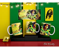 Kit Diseños Plantillas P/ Tazas Bob Marley Sublimación 