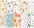 Animalitos Nordicos Tribales Cliparts Png Papeles + Regalo