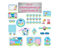 Kit Cumpleaños Peppa Pig Hada Imprimible Editable 
