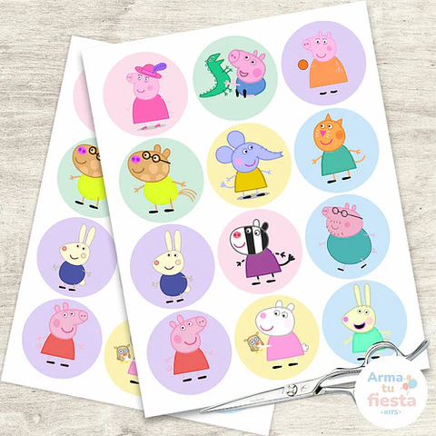 Kit Imprimible Peppa Pig Cumpleaños Fiesta Candybar Editable