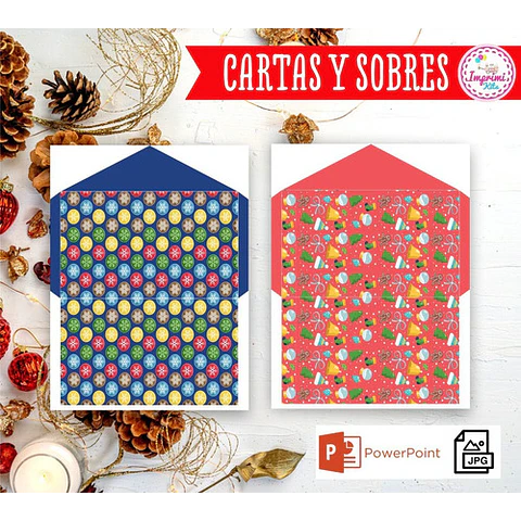 Kit Imprimible Navidad Cartas A Papá Noel Con Sobres