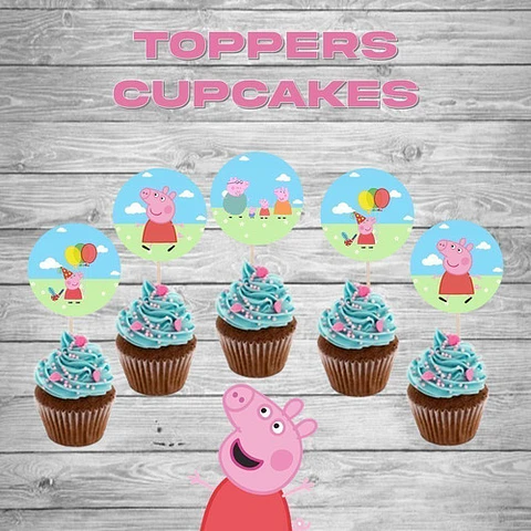 Kit Cumpleaños Peppa Pig Hada Imprimible Editable 