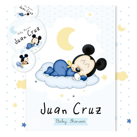 Kit Imprimible Mickey Bebe Baby Babies Tukit