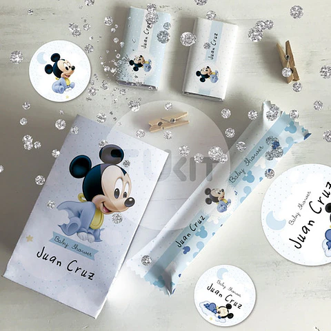 Kit Imprimible Mickey Bebe Baby Babies Tukit