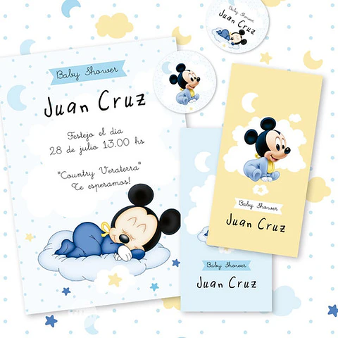 Kit Imprimible Mickey Bebe Baby Babies Tukit