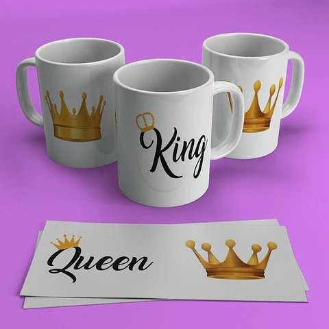 Kit Diseños Plantillas Tazas P/ Parejas Amor Sublimación M1
