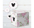 Kit Imprimible Mickey Minnie Flores Editable Tukit