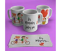 Kit Diseños Plantillas Tazas P/ Parejas Amor Sublimación M1