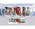 Diseños Plantillas Tazas Marvel Super Héroes Sublimación 