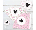 Kit Imprimible Mickey Minnie Flores Editable Tukit