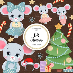 Cliparts Imagenes Png Ratones Ratoncitos En Navidad Is32