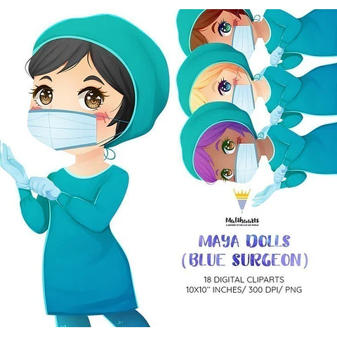 Cliparts Imagenes Png Doctora Medica Barbijo M12