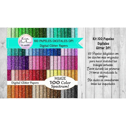 Papeles Digitales Fondos Glitter Brillo Dp1 Kit Imprimible