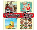 Colección De Vectores Vintage Retro Para Illustrator Eps, Ai