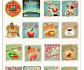 Colección De Vectores Vintage Retro Para Illustrator Eps, Ai