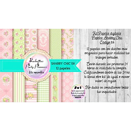 Papeles Digitales Fondos Shabby Chic Rosa Y Verde Agua E6