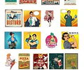 Colección De Vectores Vintage Retro Para Illustrator Eps, Ai