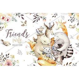 Cliparts Png Animales Del Bosque Acuarela Watercolor Pa26