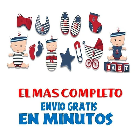 Pack Imágenes Clipart Marinero Marinerito Mar + Regalo