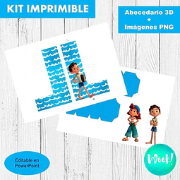 Kit Imprimible Letras 3d Editables De Luca