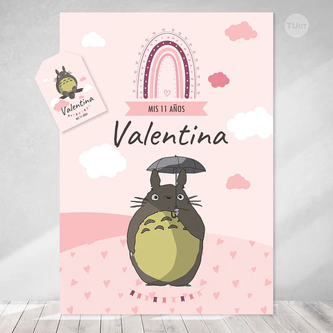 Kit Imprimible Mi Vecino Totoro Rosa