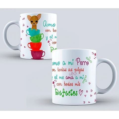 Kit Diseños Plantillas Tazas Mascotas Sublimación M2 