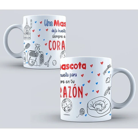 Kit Diseños Plantillas Tazas Mascotas Sublimación M2 