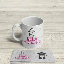Diseños Plantillas Tazas Graduación Sublimación Editable M2