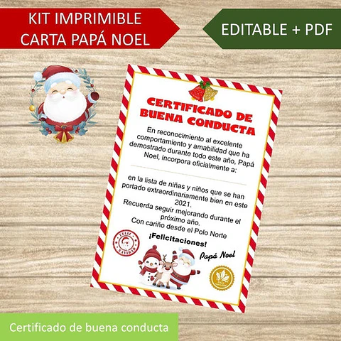 Kit Imprimible Navidad Carta A Papá Noel