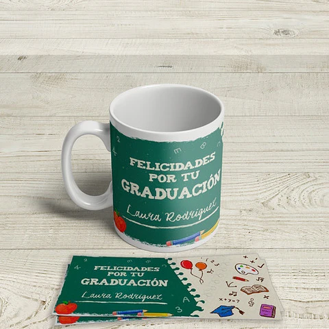 Diseños Plantillas Tazas Graduación Sublimación Editable M2